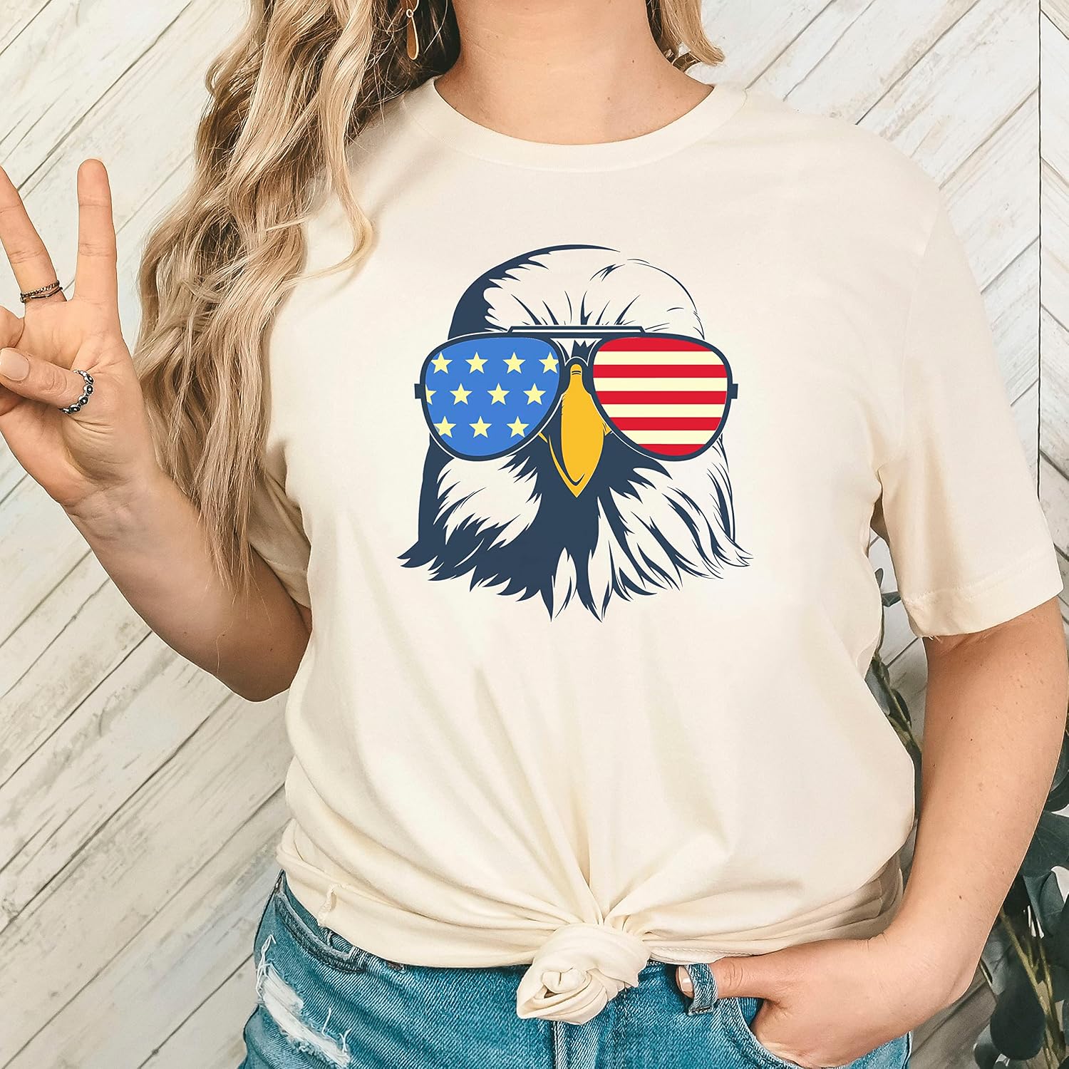 Eagle American Flag Sunglasses 4th of July Family Matching Outfits for Kids and Adults