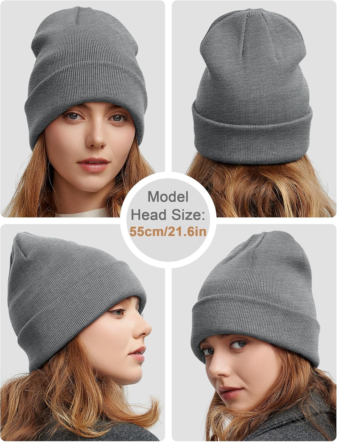 Satin Lined Wool Beanie Hat for Women Men Fall Winter Fashion, Warm Knit Cuffed Fisherman Skull Cap/Slouchy Beanie - Image 5