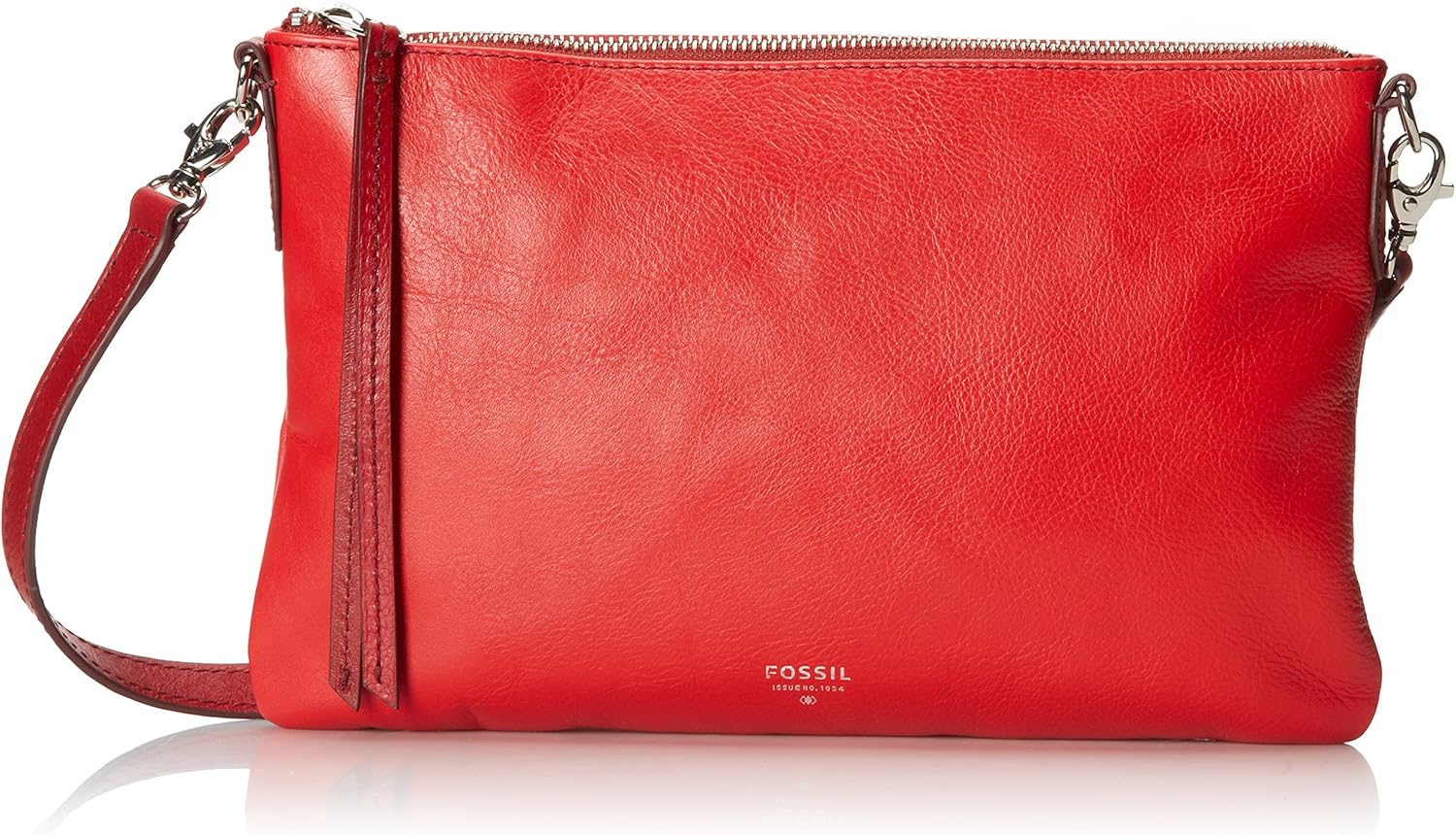 Fossil Sydney Top Zip Cross Body Bag, Scarlet, One Size Handbags