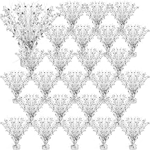 Crowye 26 Pcs Metallic Foil Spray Centerpiece Party Star Decoration Table Decor for Birthday Wedding Graduation Bachelorette Spring Party HolidaySilver