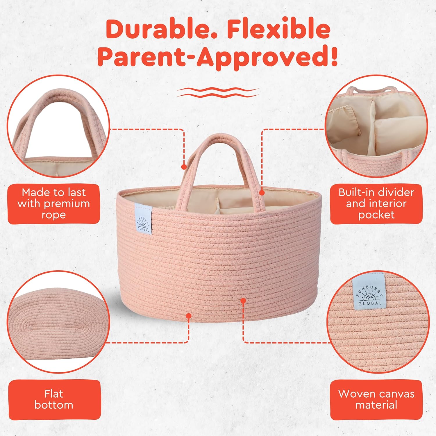 Diaper Caddy Organizer - Baby Shower Gifts - Newborn Essentials Must Haves - New Mommy Essentials - Boy or Girl Nursery Décor - Bed Caddy - Car Organizers and Storage.