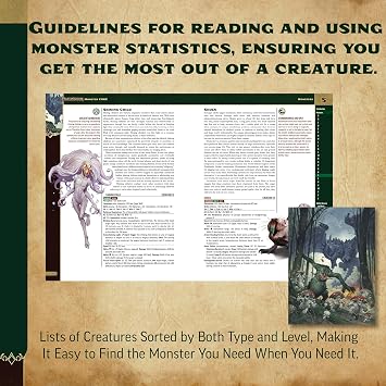 Pathfinder Monster Core Hardcover - Second Edition Remaster RPG Rulebook | 376 Pages | Over 400 Creatures | Ages 16+ | Tabletop Gaming