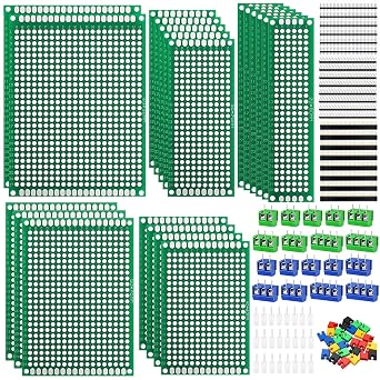 110 PCS PCB Board Kits, 20 Double Sided Prototype Circuit Board