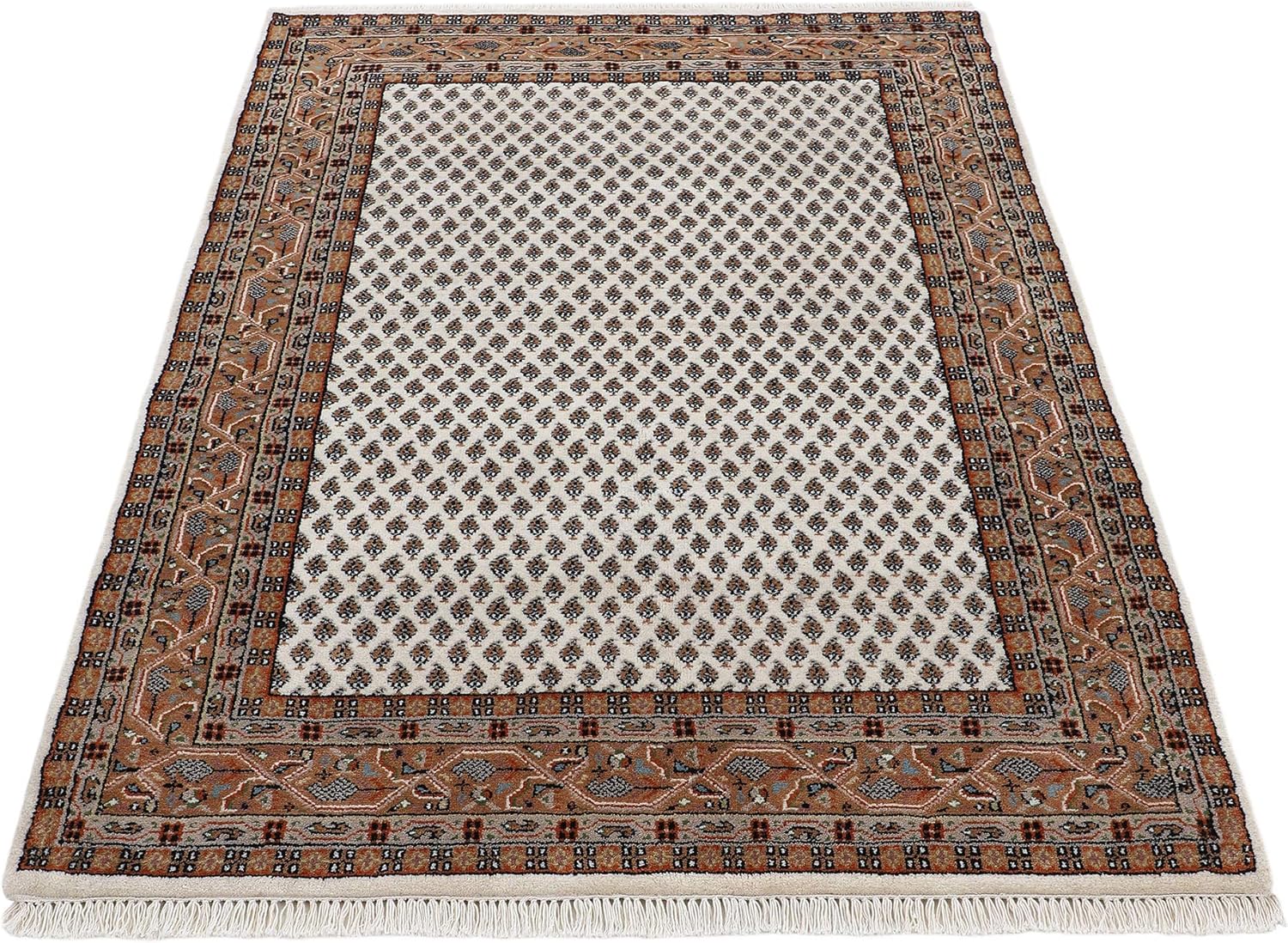 Top-Angebot: carpetfine Mir Rug Cream 170 x 240 cm Modern Rug for Living Room and Bedroom | Handgeknüpfter Orientteppich | Wien Österreich