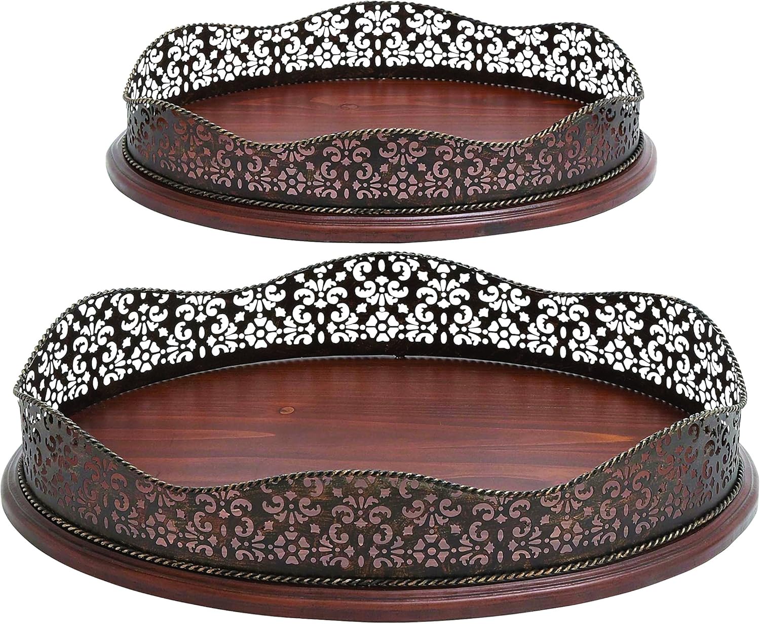 Artistic customary Wood metal tray Amazon.ca Home