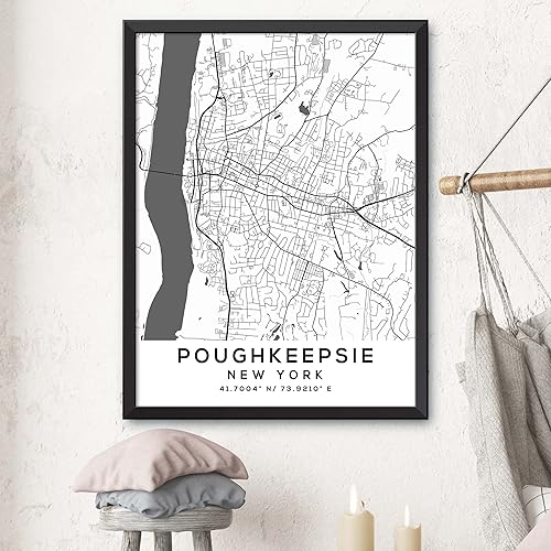 Miniatura 3 de Mapa de Poughkeepsie, Nueva York, Light 2 (16x20)