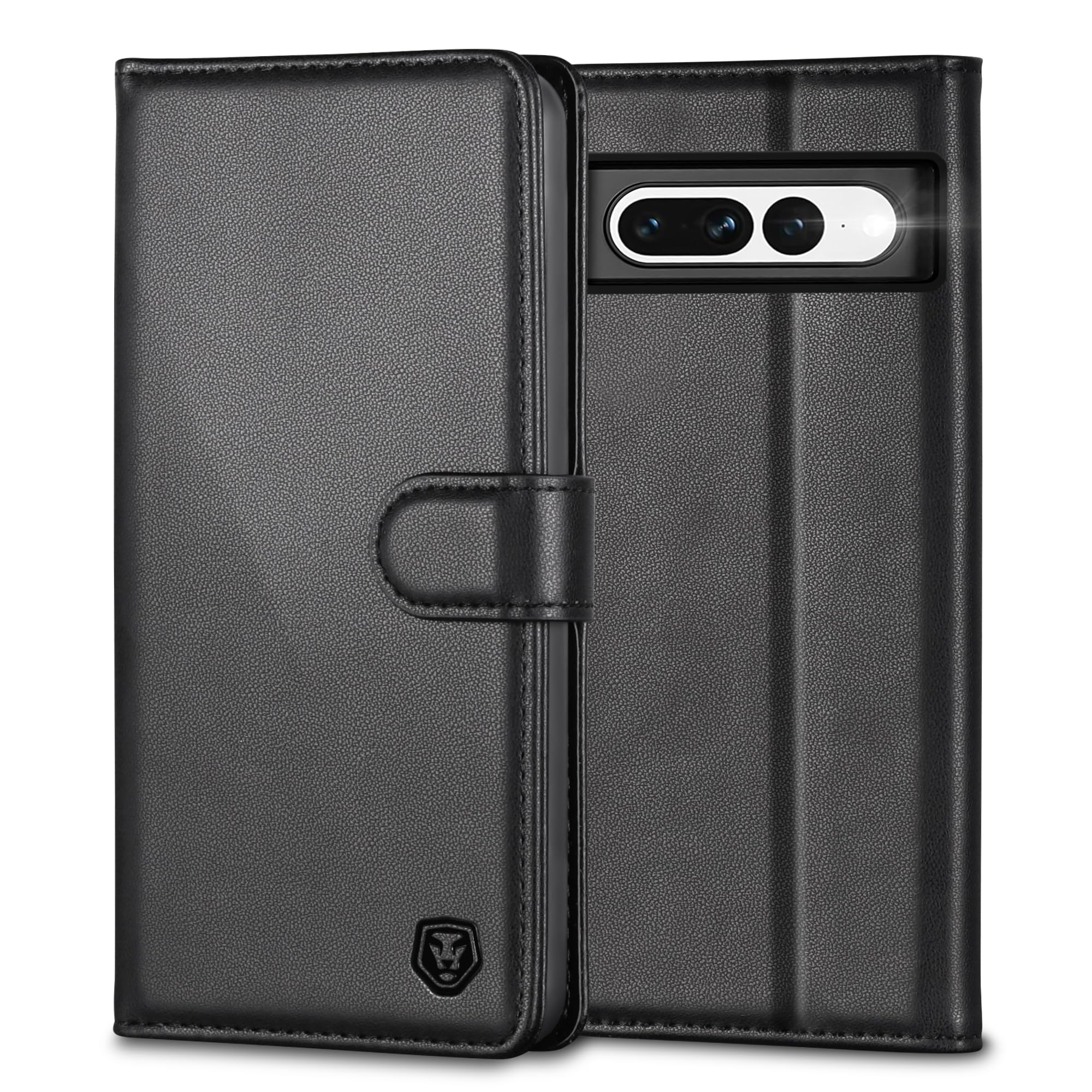 for Google Pixel 7 Pro, Wallet Leather Flip Case with 4 Card Slots Magnetic Closure Kickstand Shockproof Protective Phone Case for Google Pixel 7 Pro - Black