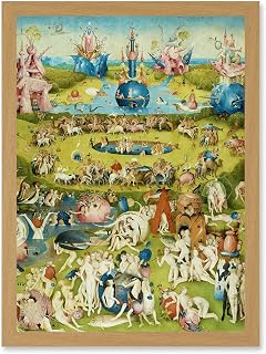 Artery8 Hieronymus Bosch Garden Earthly Delights Painting Artwork Framed Wall Art Print A4