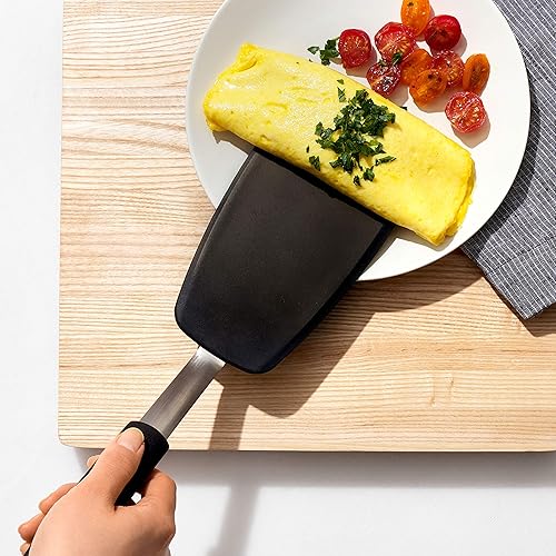 Vista 15 de OXO Good Grips - Volteador flexible de silicona grande, acero inoxidable y pinzas flexibles de silicona Good Grips, acero inoxidable, negro