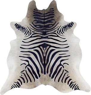 Linon Cowhide Stencil Full Skin in Black
