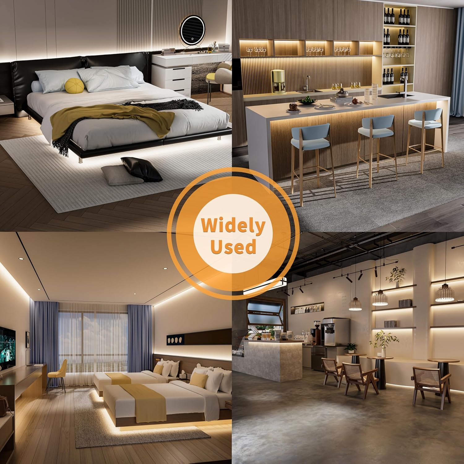 PAUTIX Motion Sensor PIR Motion Activated Sensor Light Switch LED Controller Dimmer,20ft 4000K COB LED Strip Lights,24V 120W Power Supply