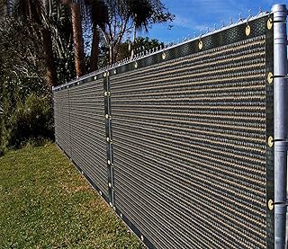 Ifenceview 4'x5' to 4'x50' Brown Shade Cloth/Fence Privacy Screen Fabric Mesh Net for Construction Site, Yard, Driveway, G...
