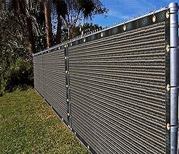 Ifenceview 4'x1' to 4'x50' Brown Shade Cloth/Fence Privacy Screen Fabric Mesh Net for Construction Site Yard Driveway Garden Railing Pool Balcony Canopy Awning 160 GSM UV Protection (4' x 3')