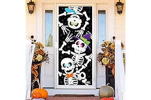 JOYIN 3D Design Cute Skeleton Family Door Cover for Halloween Door, Window...
