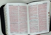 Vista 4 de Biblia tamaño compacta RVR.1960 piel espada negra gris con índice cierre 8 puntos Imitation Leather – 1 Enero 2022