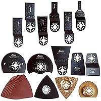 Vista 1 de Asani Juego de 24 hojas de sierra oscilantes multiherramienta y accesorios, kit de accesorios multiherramienta, accesorios para Makita, Milwaukee