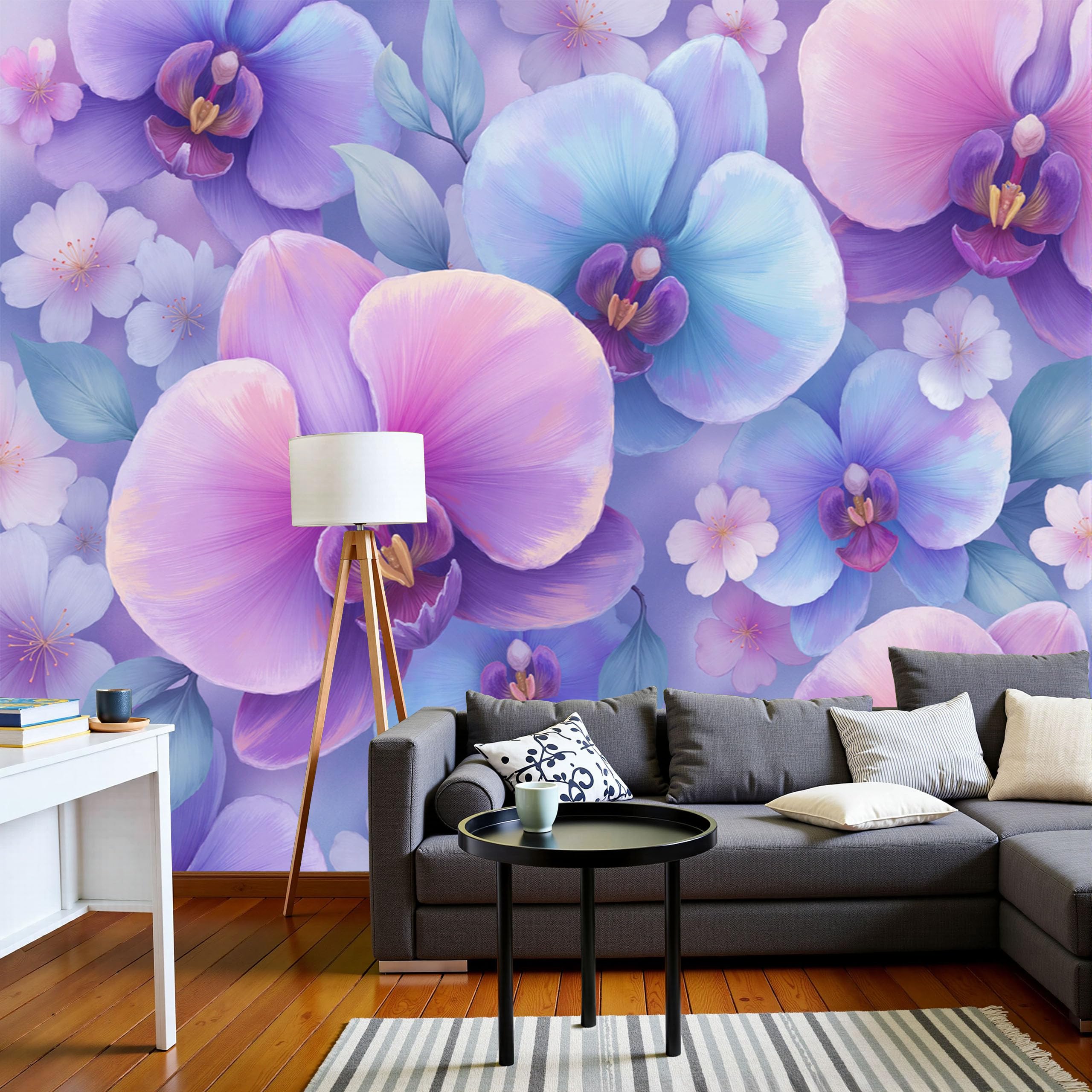 Papier peint panoramique 3D 400x280 cm poster mural aquarelle plante