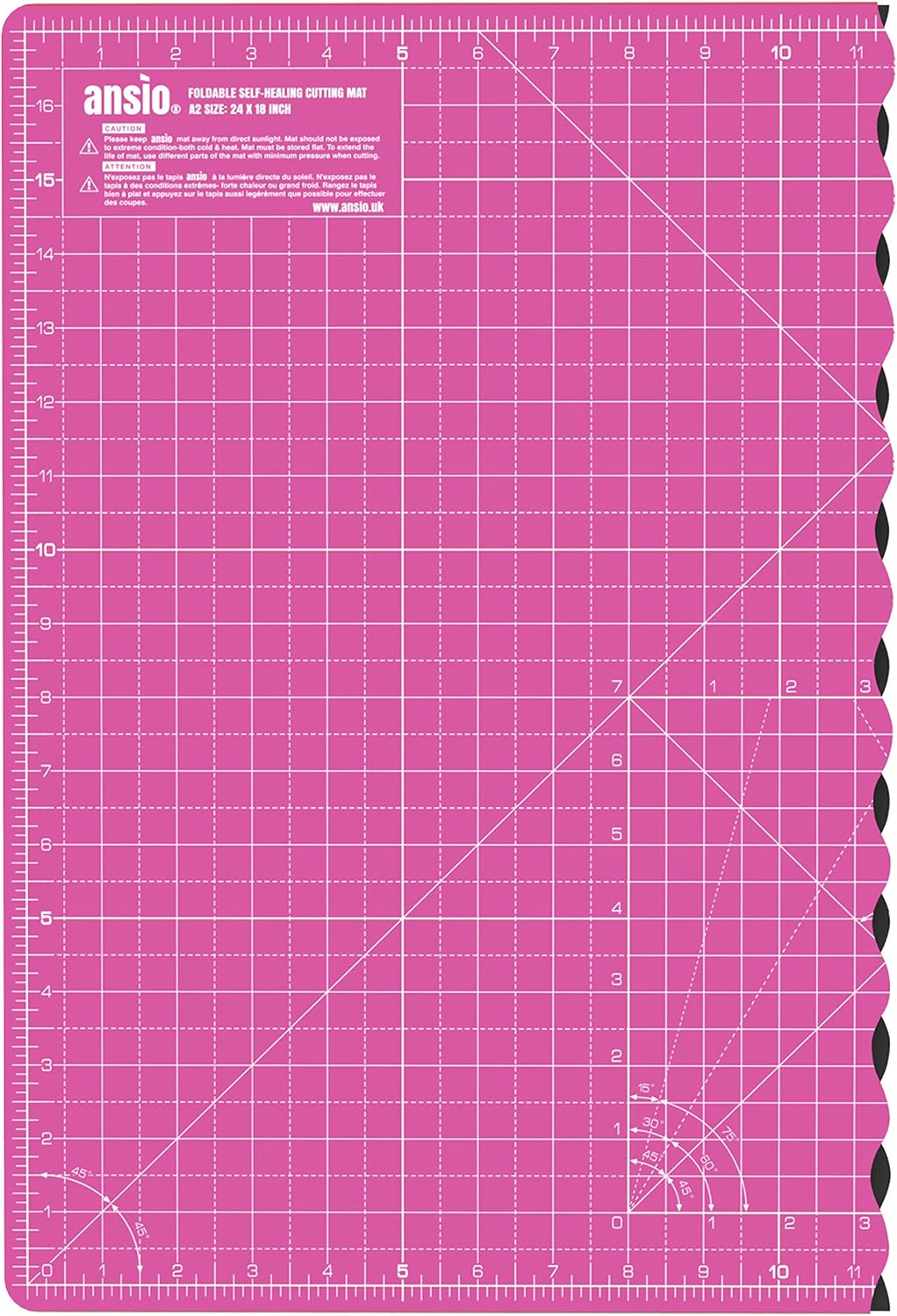Foldable Cutting Mat A2 Self Healing Imperial 23 x 17 inch - Pink