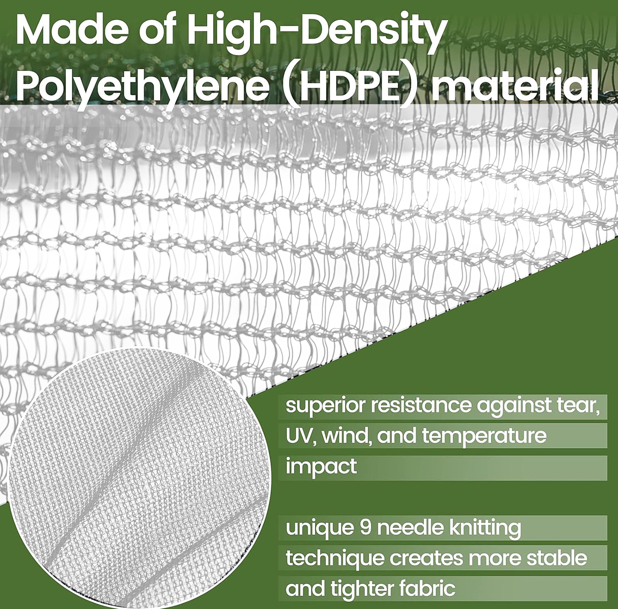 GREEN DECOR Monofilament Fabric Self Fold Baby Kids Safety Net Protector for Balcony & Staircase Railing Guard,Balcony Net Baby Safety Products (White Color, 2.50X1 MTR) - Image 3 thumbnail