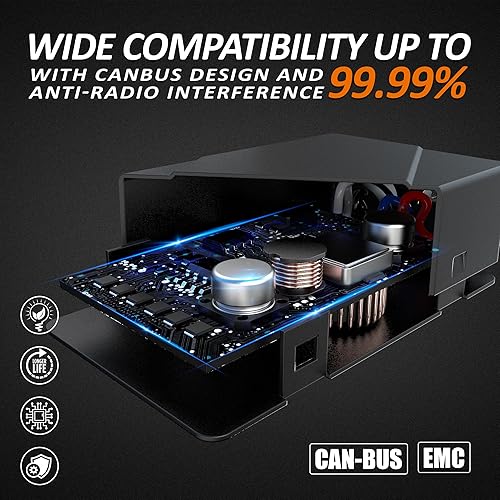 Miniatura 4 de D-Lumina H4 HB2 9003 LED Canbus Decodificador Anti-parpadeo, Bombillas LED Resistor Decodificador libre de errores, LED de advertencia Cancelador de