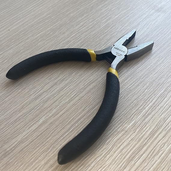 BOOSDEN 5 Inch Mini Lineman's Pliers, Side Cutter Linesman Pliers, High Leverage Combination Plier, Cutting Pliers for Electrician Work, Jewelry Making, DIY, Wire Cutting and Gripping