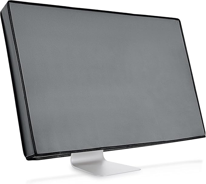 kwmobile stoffen beschermhoes voor monitor - Compatibel met 24-26 Monitor - Afdekhoes van neopreen - In zwart