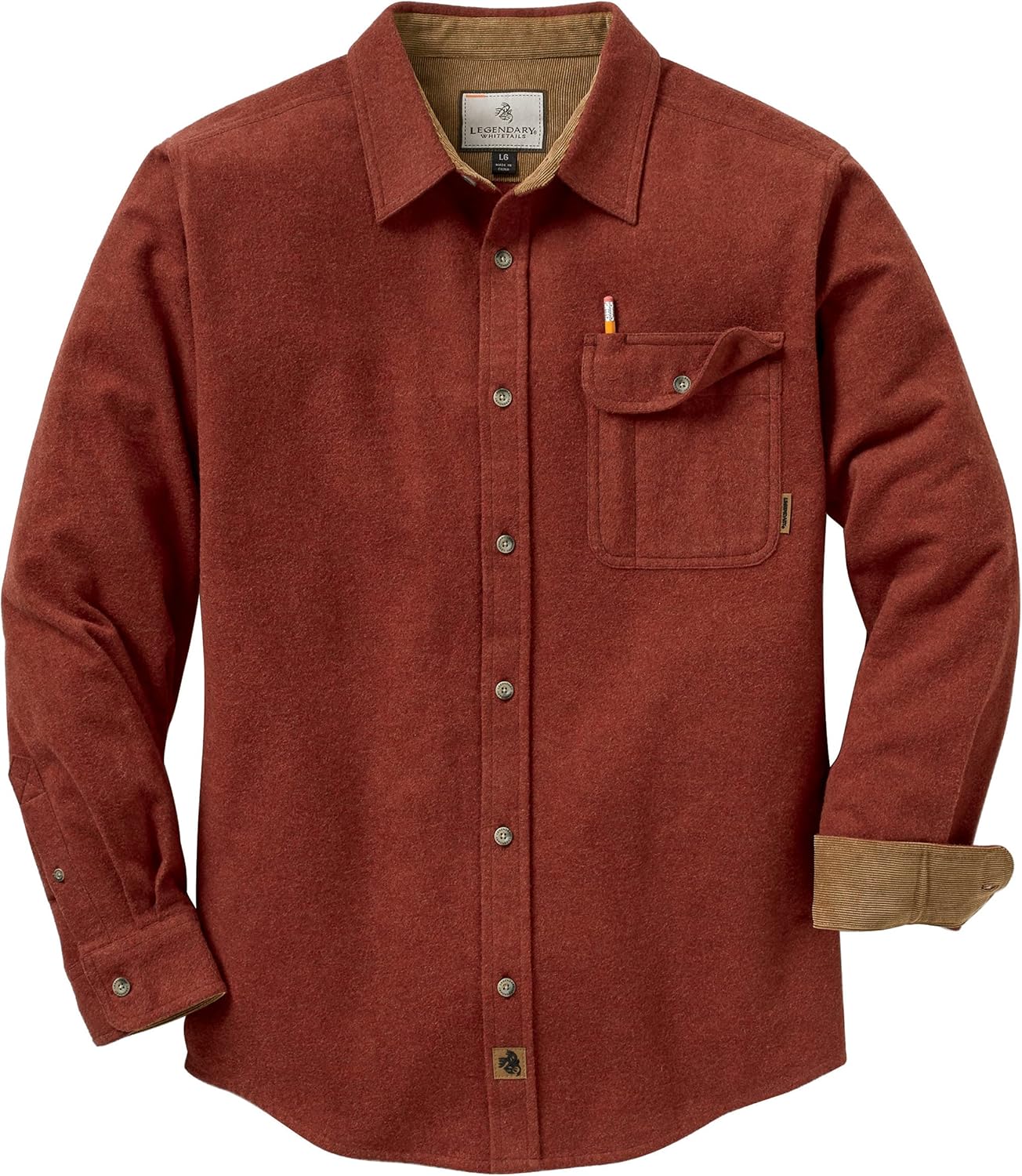 Legendary Whitetails Men's Buck Camp Flannel Shirt: Clothing
