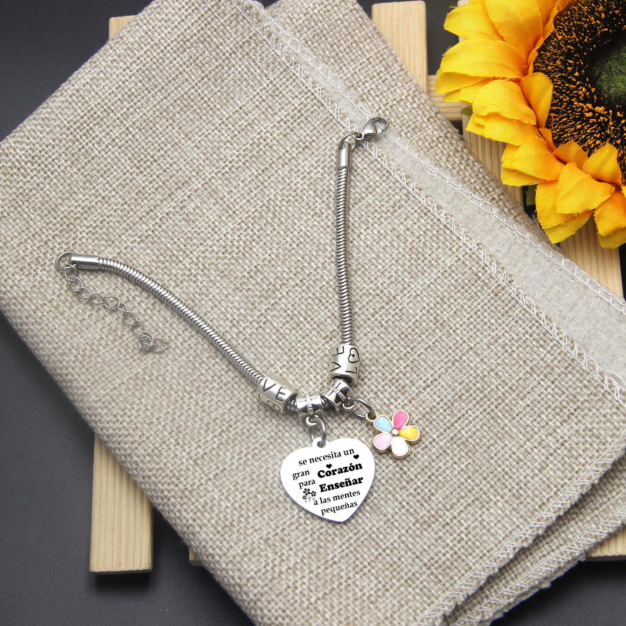 Pulsera Maestro Profesora Regalo Graduación Cumpleaños