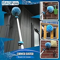 Vista 5 de Kit de lavado con alimentación de agua IGADPole de 12 pies con dispensador de jabón, cepillo, squeegee de 10 pulgadas y plumero para telarañas