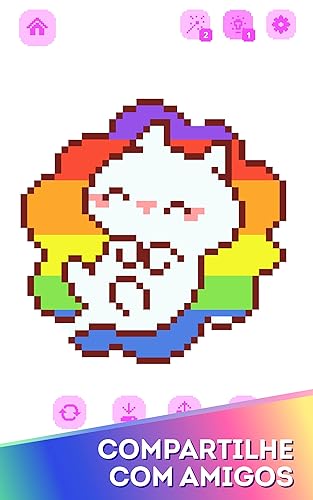 Kawaii Pixel Livro Para Colorir