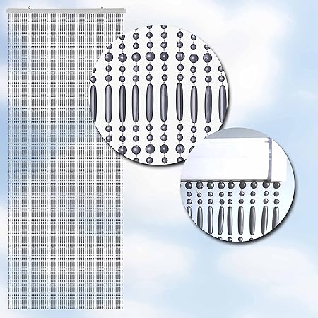 Wicotex Perlenvorhang GRAU (90x220cm) Insektenschutz Perlen ...