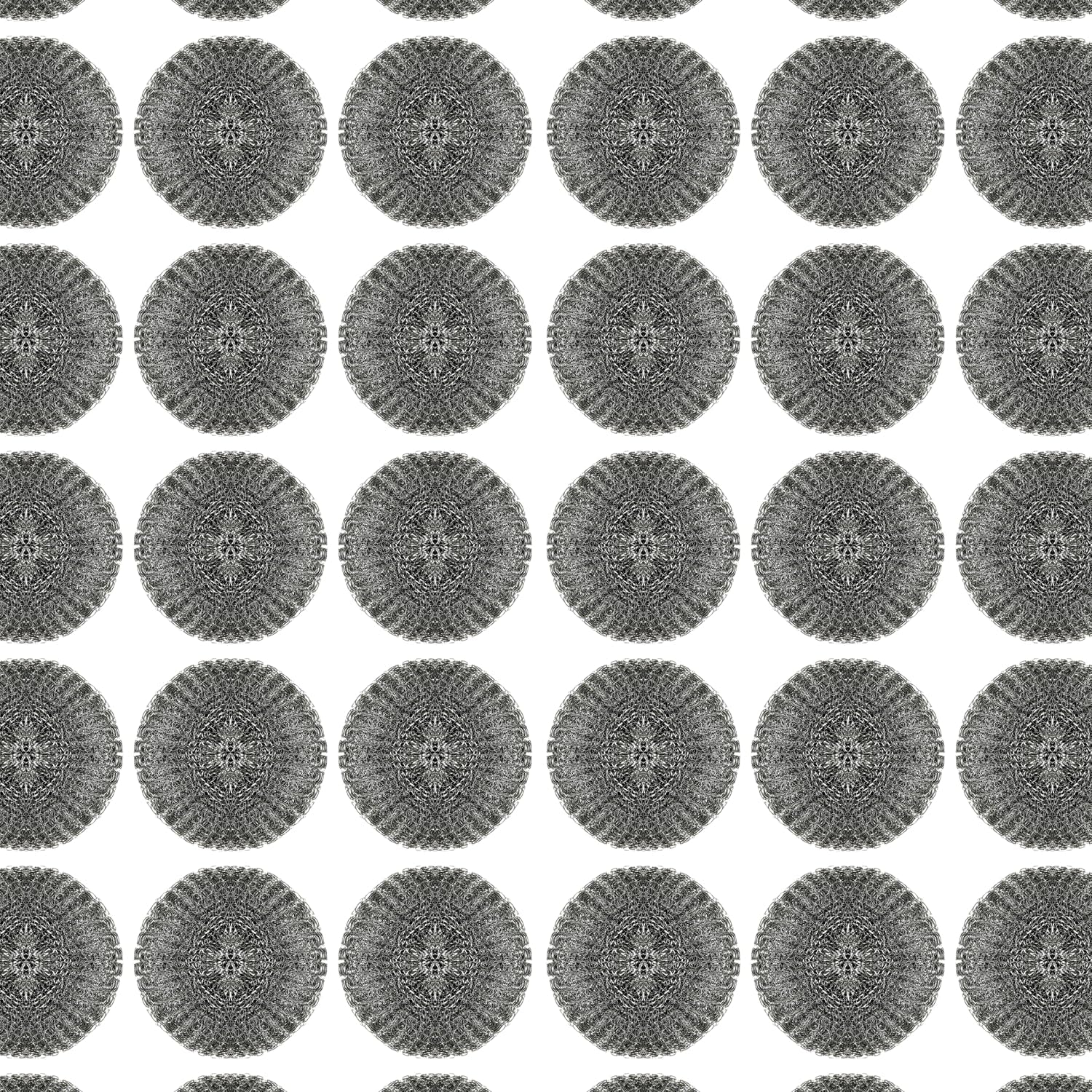 LOLA Steel Wool Wire Mesh Scouring Pad, 144 Pack, 4" Jumbo, Galvanized Steel, Heavy Duty Cleaning, Abrasive Scrubber, for Pots, Pans, Ovens, Grills