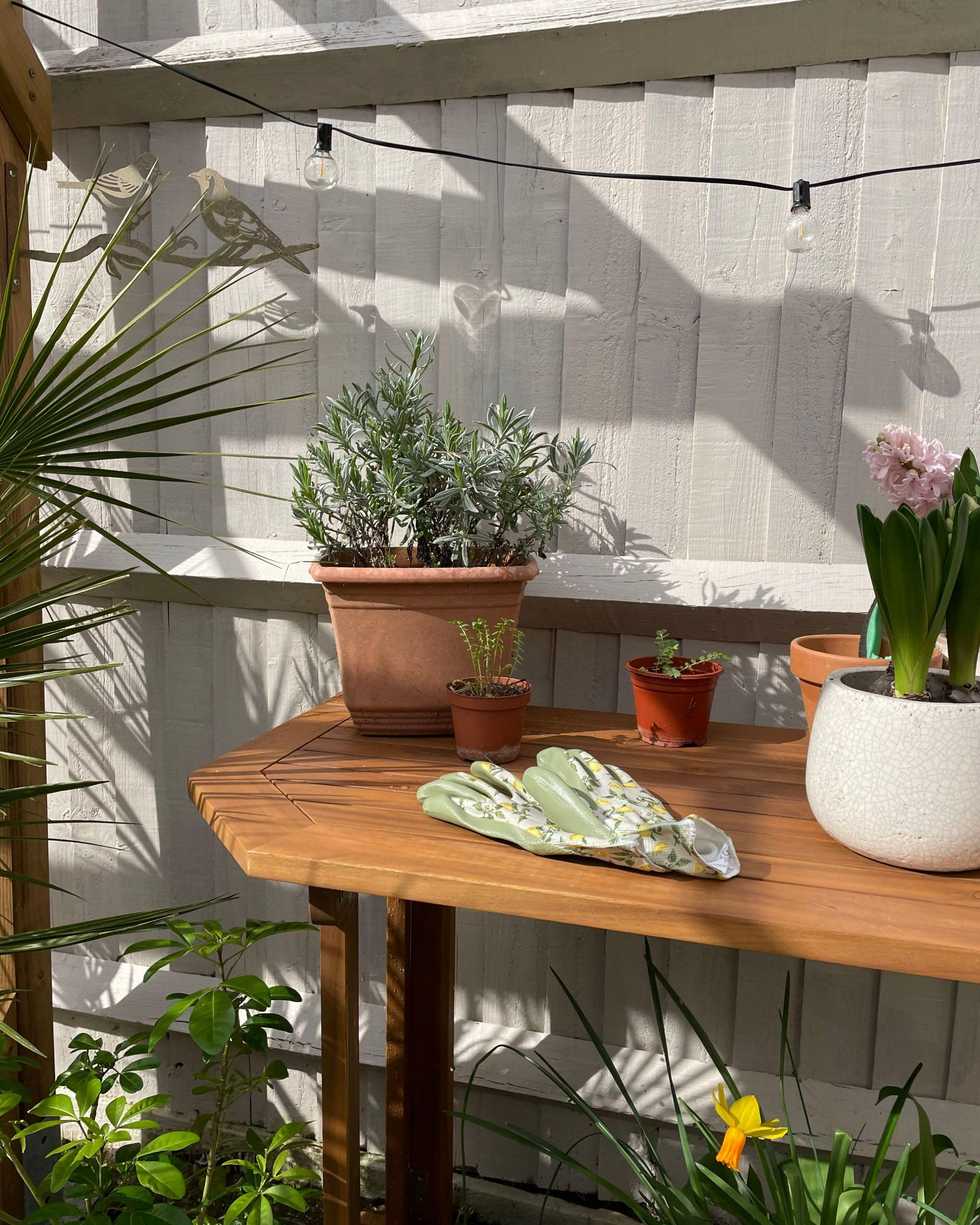 Balkontisch Akazienholz hellbraun 110 x 47 cm klappbar Landhausstil Treia