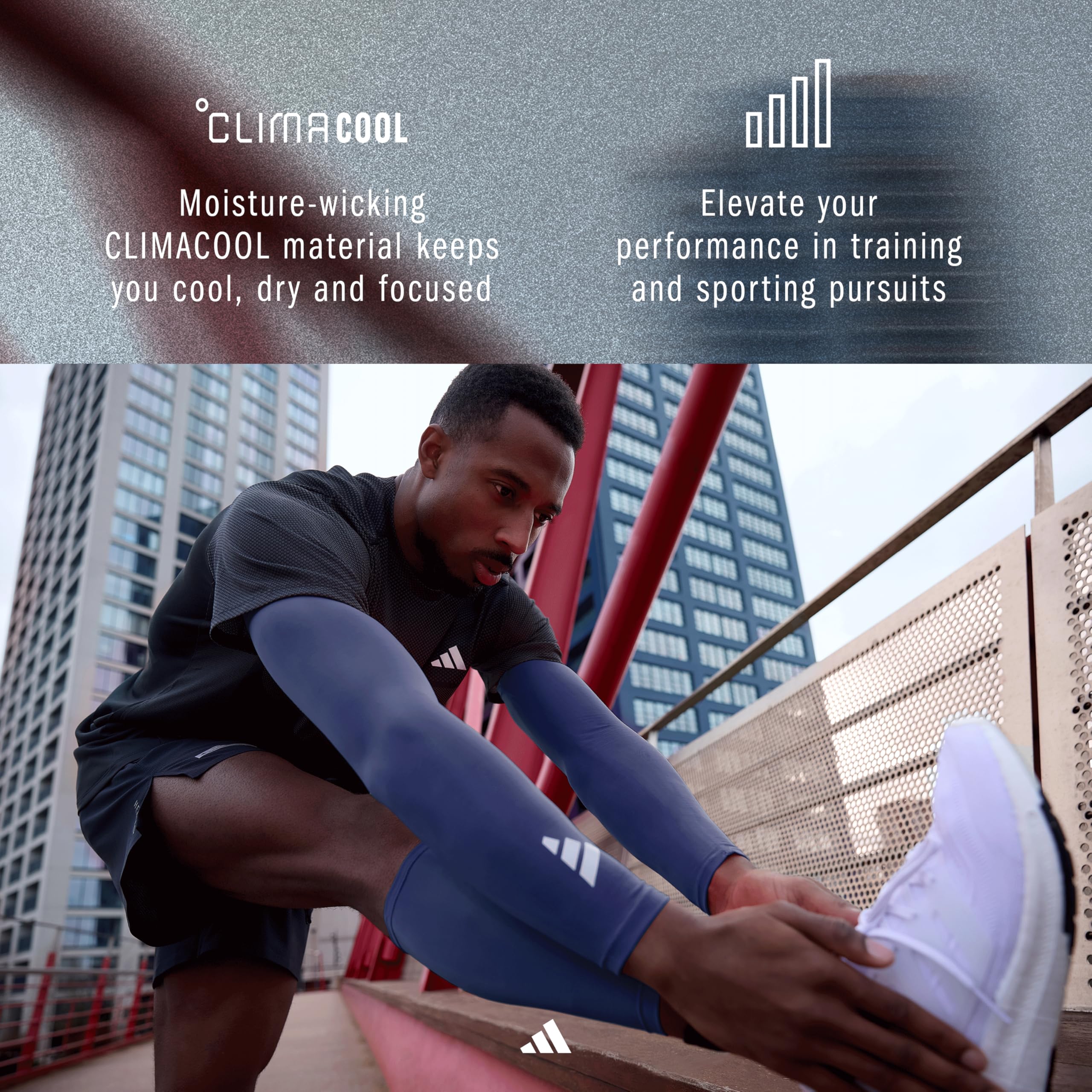 adidas Climacool kompresyjne bandaże na łydki, królewski błękit, rozmiar L/XL