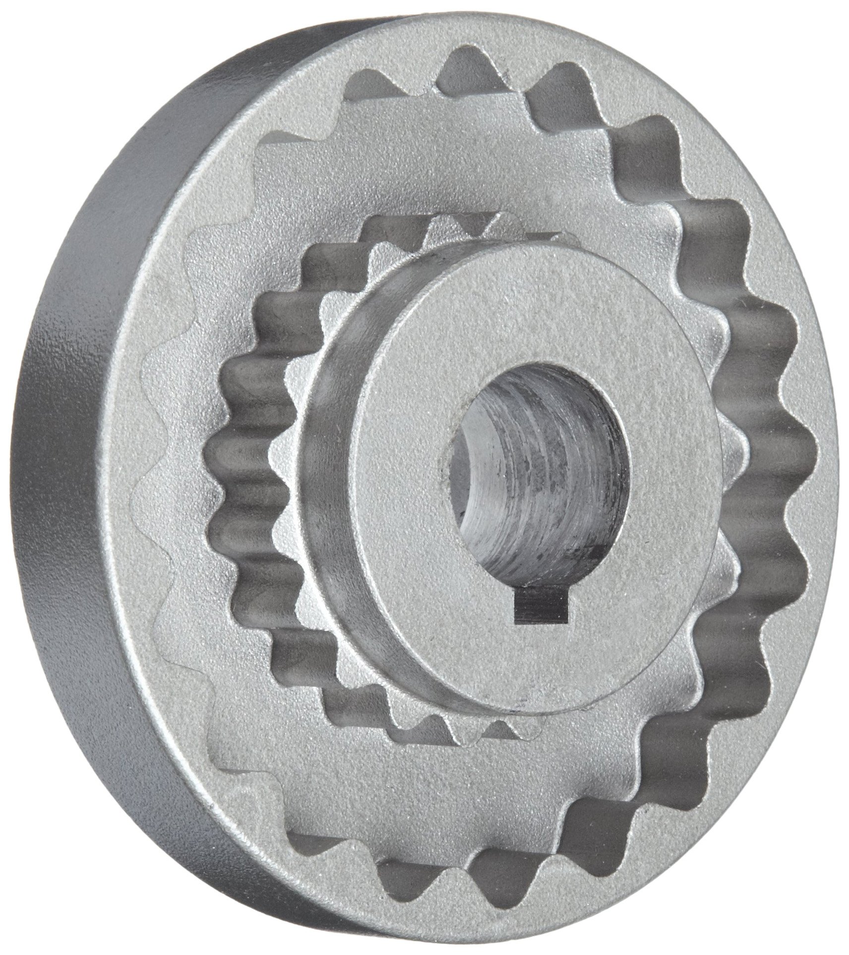 Martin 5S Quadraflex Coupling Flange, Sintered Steel, Metric, 20 mm Bore A, 20 mm Bore B, 82.55 mm OD