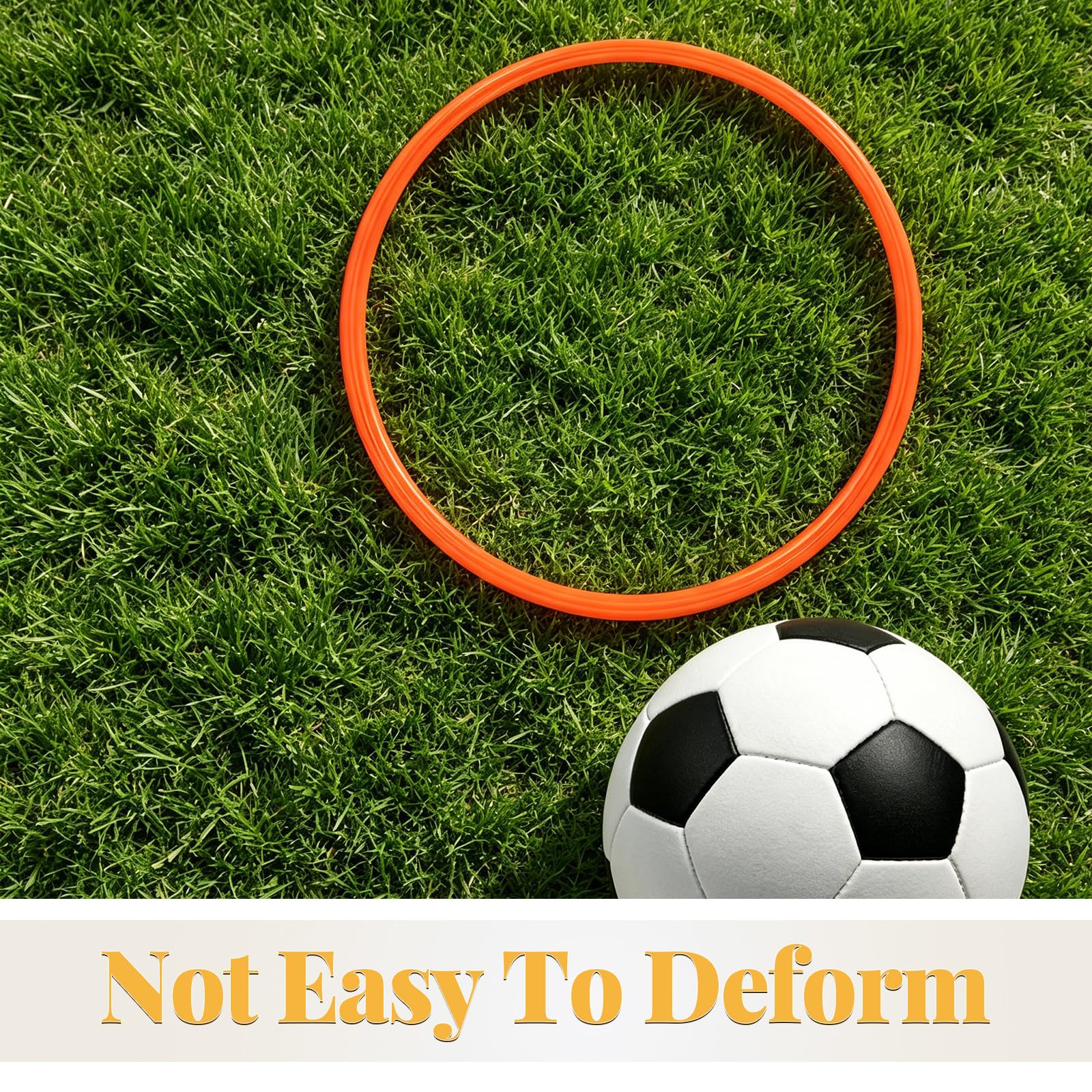 TOYANDONA 8 Pièces Lot de Cerceaux D'entraînement Agilité Football en PP Léger pour Vitesse et Coordination, pour Entraînement Sportif Extérieur et Travail D'équipe
