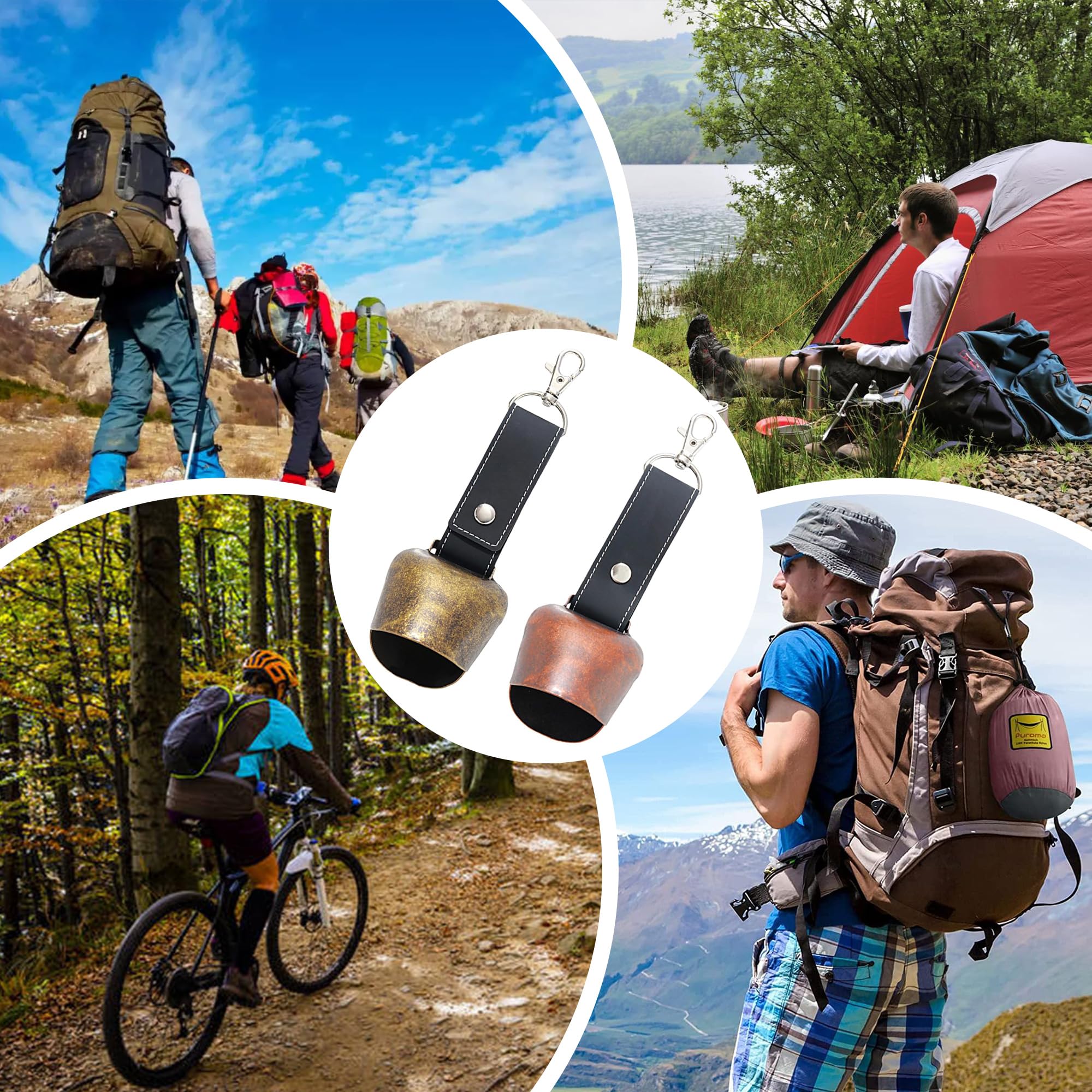 CHENNAN Campanas Anti Osos, Campanas de Oso ruidosas para Senderismo, Osos Al Aire Libre Campana, Práctico Campana Oso Campana de Advertencia, para Senderismo Camping al Aire Libre Pesca Escalada