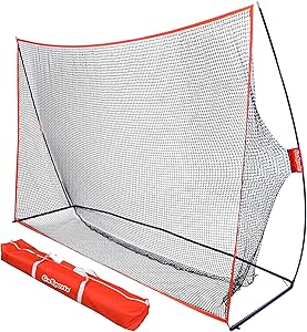 GoSports Golf Practice Hitting Net - Choose Between Huge 10 x 7 ft or 7 x 7 ft Nets - Personal Driving Range for Indoor or Outdoor Use - Designed by Golfers for Golfers