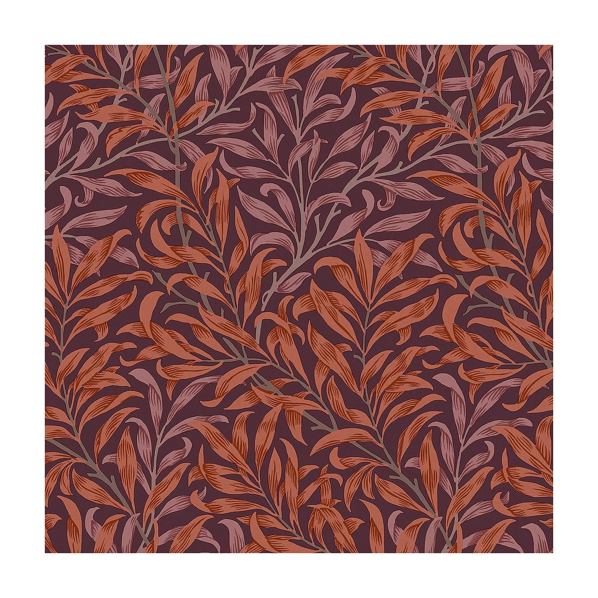 William Morris At Home Purple Willow Bough Plum Wallpaper | Paste The Wall | Leaves | Eco-Friendly