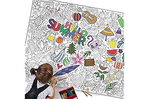 Giant 24"x48" Coloring Pages – Exciting Summer Activity for Kids, Adults! Indoor...