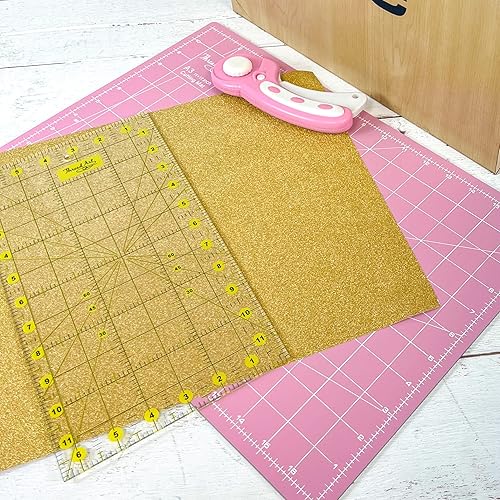 Miniatura 8 de Threadart Papel autoadhesivo de vinilo con purpurina verde azulado de 12 pulgadas de ancho x 3 yardas de largo (72 pulgadas de largo)  Extraíble