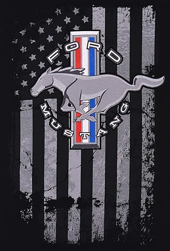 Miniatura 2 de JH DESIGN GROUP Ford Mustang - Camiseta de manga corta para hombre con diseño de bandera estadounidense