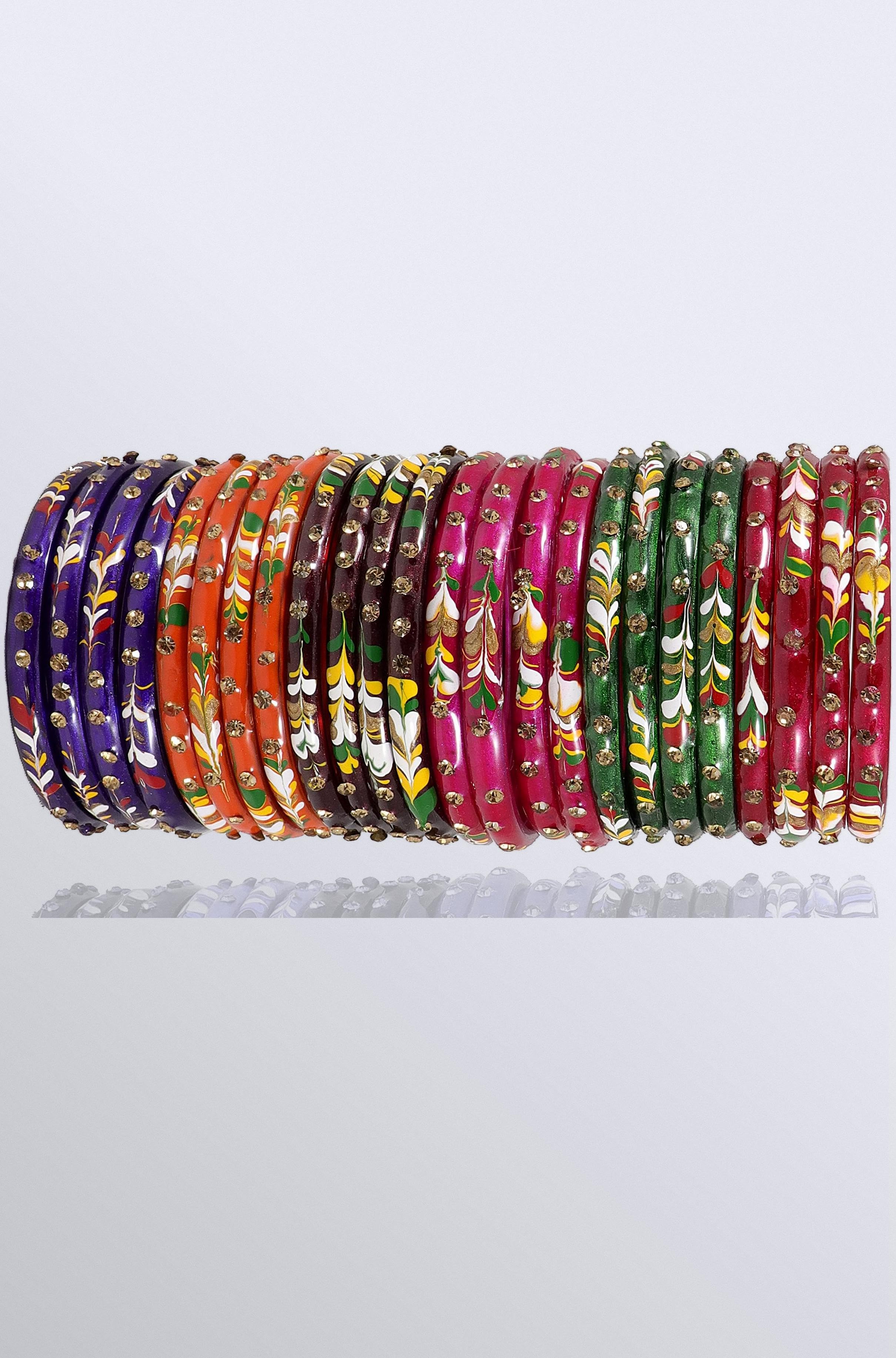 NMII Bangle Set for Women (Multi-Colour)