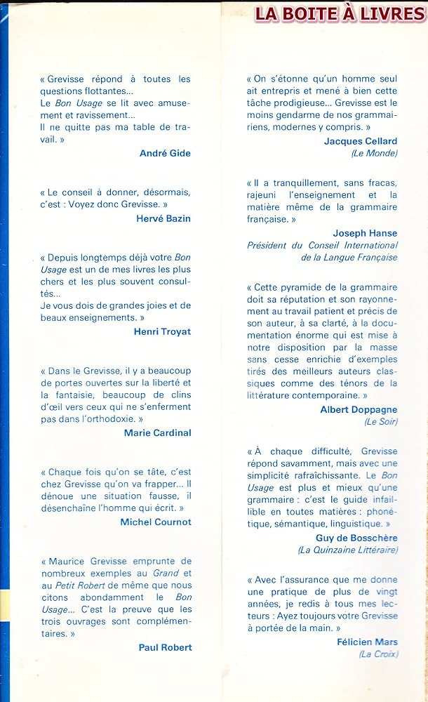 Le bon usage: Grammaire française, avec des remarques sur la