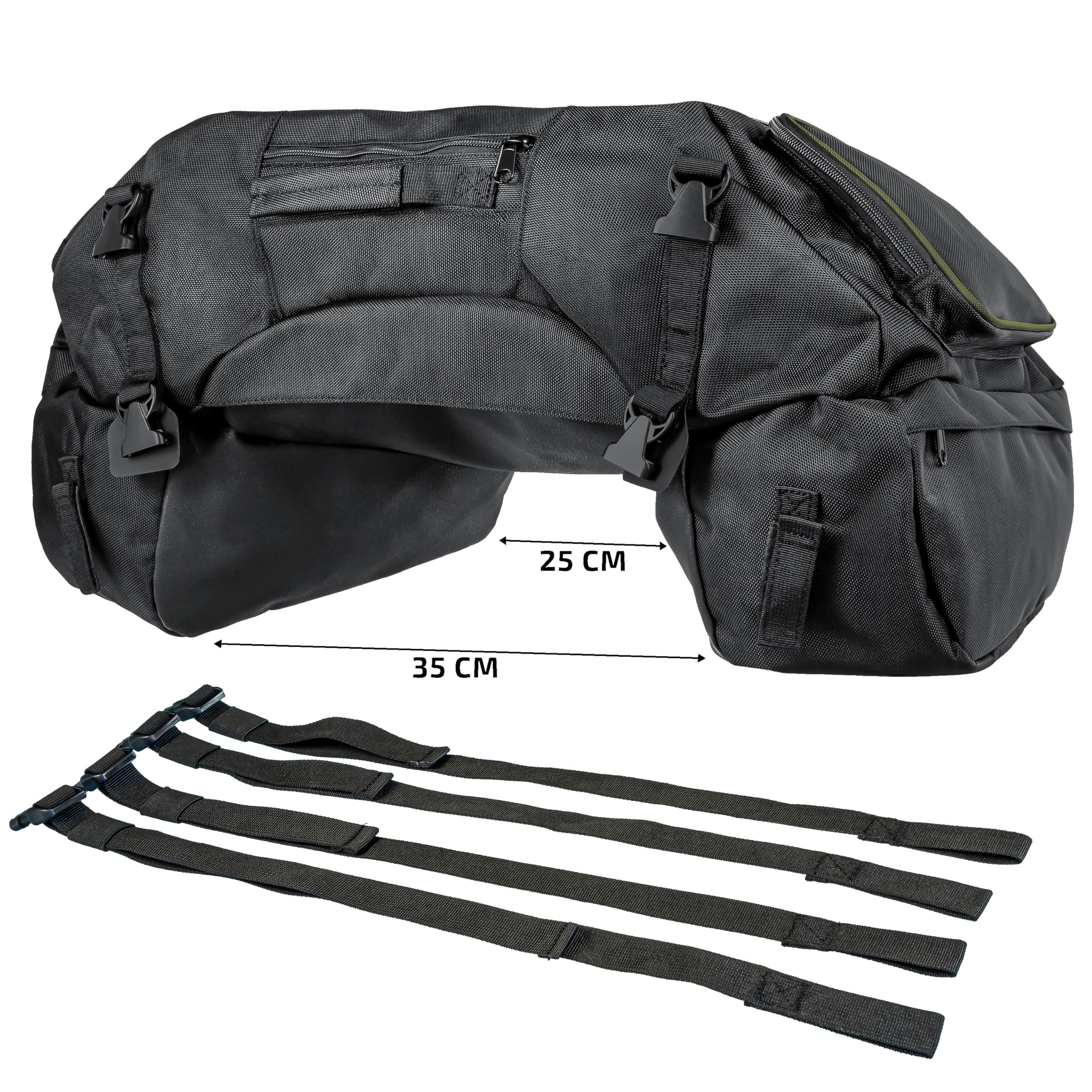 ZIEGER SCHNORR TB50 Wasserresistent Motorrad Hecktasche 50L Gepäcktasche Saddle Bag