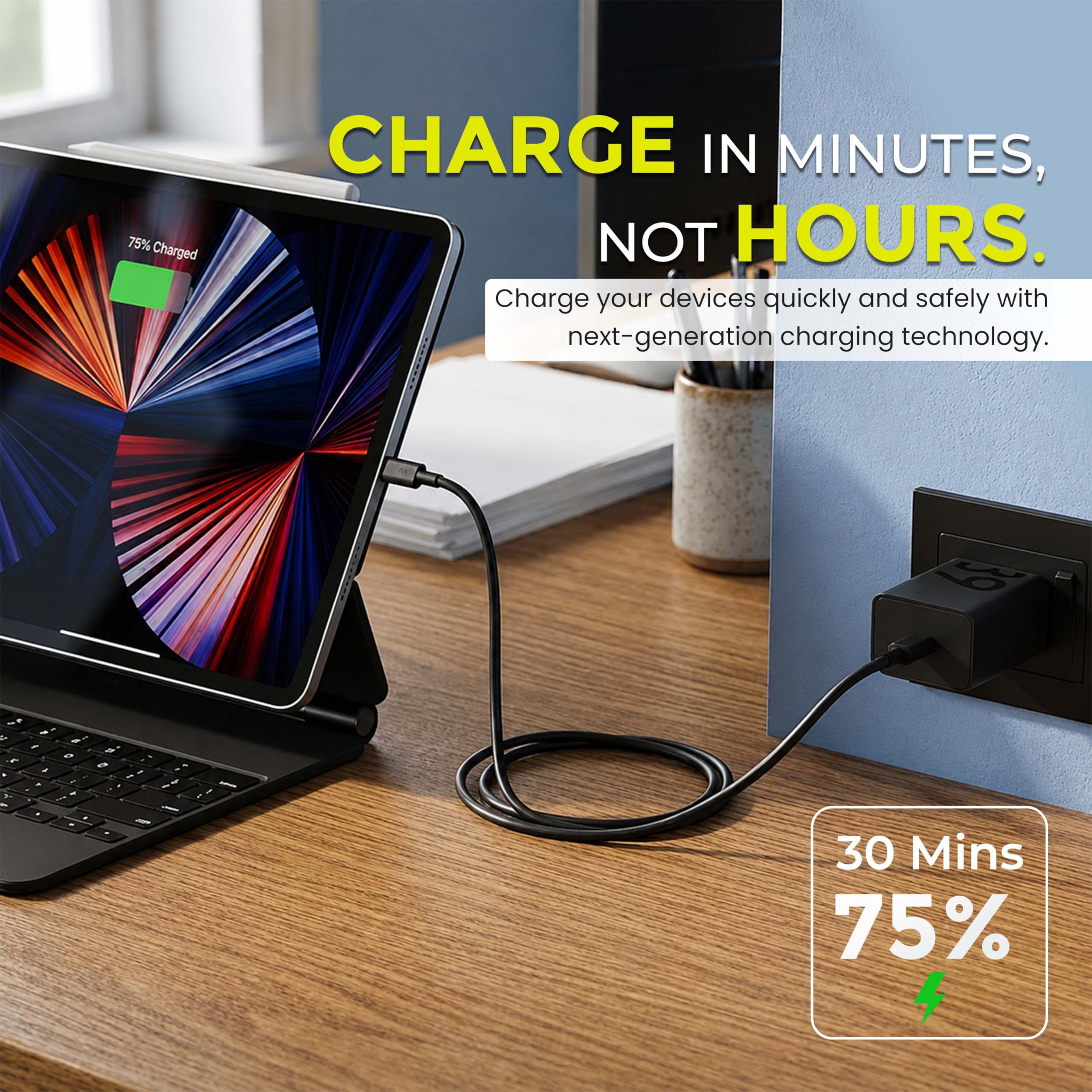 ドムドム アダプター込み 68W USB-C Turbo Power Charger, Fast Charging Adapter with 1m Type