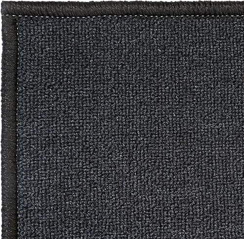 Miniatura 2 de Alfombra de pasillo de tamaño personalizado, color negro sólido (10 pies de largo x 31.5 pulgadas de ancho) hecha a pedido alfombra de goma