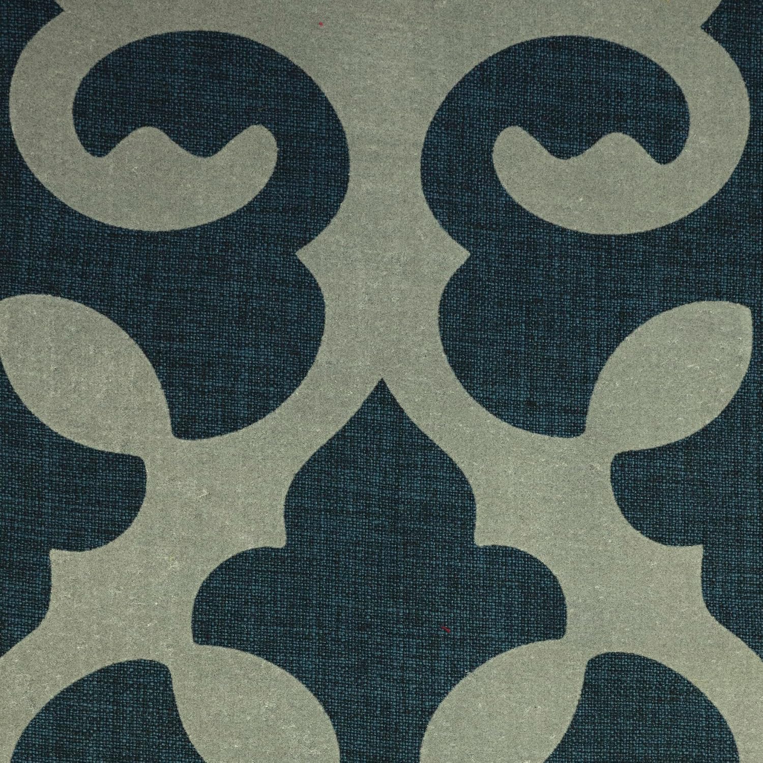 TopFabric - Harlow - Linen Blend Flock Print Burlap Upholstery Fabric by The Yard