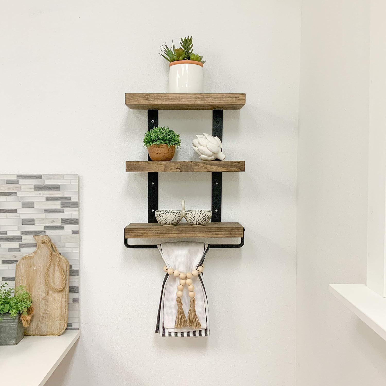 Del Hutson Designs Industrial 3Tier Floating Shelf with