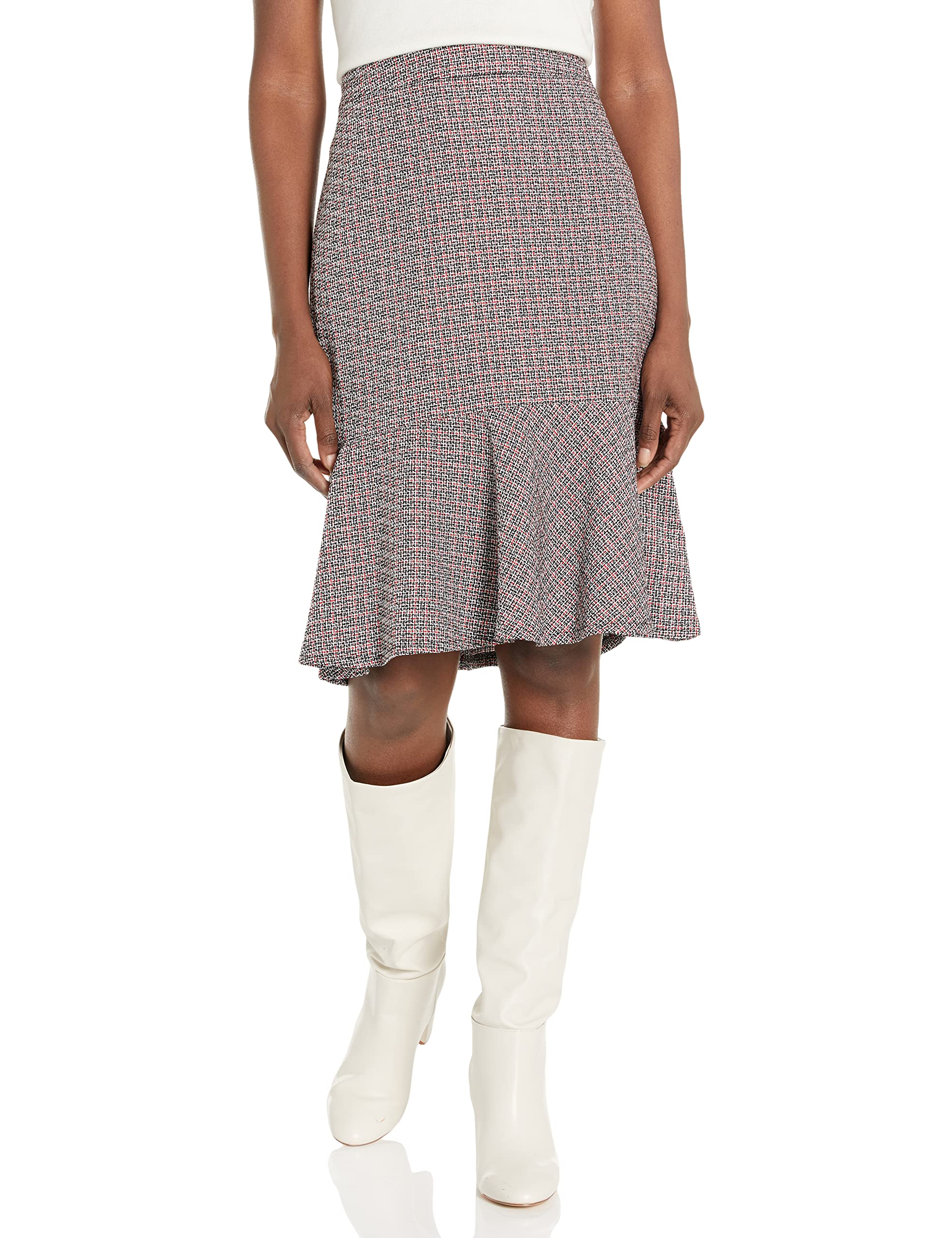 Kasper womens Side Zip Slim to Flounce Skirt Skirt